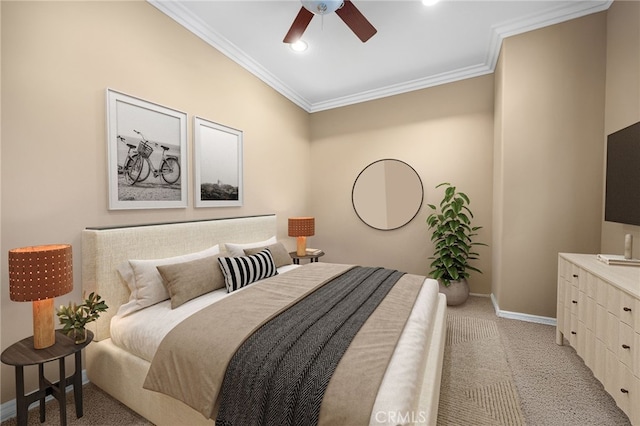 20130 Thagard Way, Yorba Linda, CA 92887 - bedroom featuring crown molding, light colored carpet, a ceiling fan, and recessed lighting