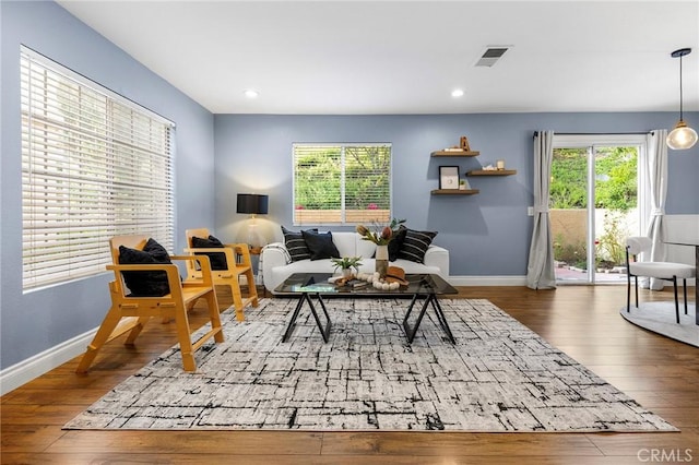 21124 Gladiolos Way, Lake Forest, CA 92630 - living room with hardwood / wood-style flooring and recessed lighting