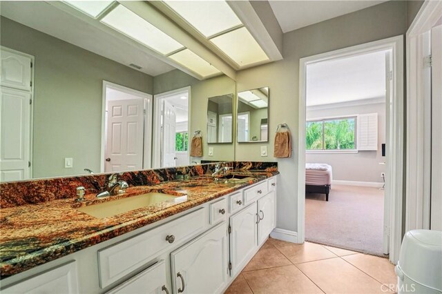 1623 Northhampton Dr, Riverside, CA 92506 - full bath featuring double vanity and tile patterned flooring