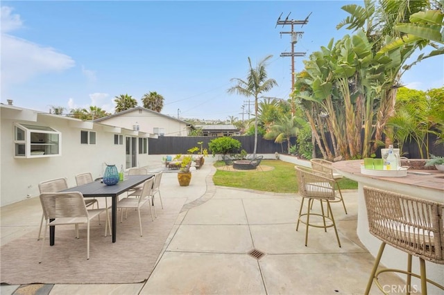 9 W Avenida Cornelio, San Clemente, CA 92672 - view of patio featuring a fire pit and outdoor dining area