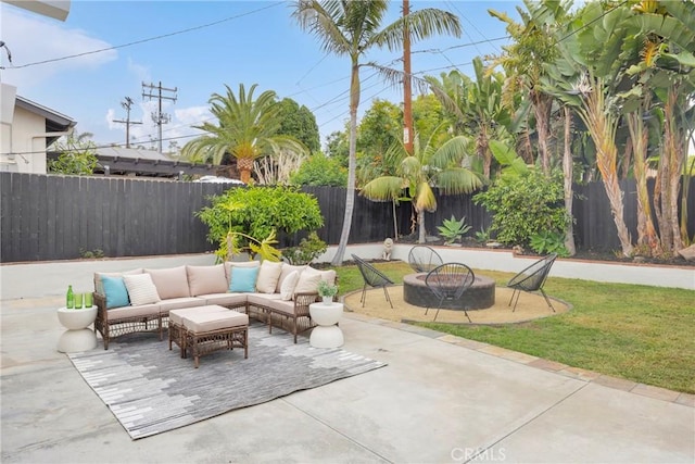 9 W Avenida Cornelio, San Clemente, CA 92672 - view of patio featuring an outdoor living space with a fire pit