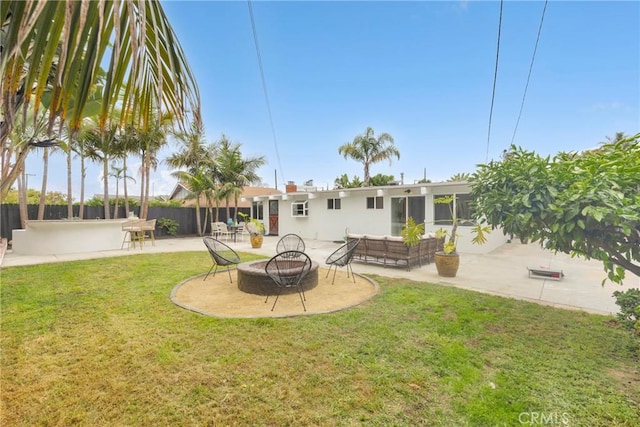 9 W Avenida Cornelio, San Clemente, CA 92672 - back of house with a patio and an outdoor living space with a fire pit