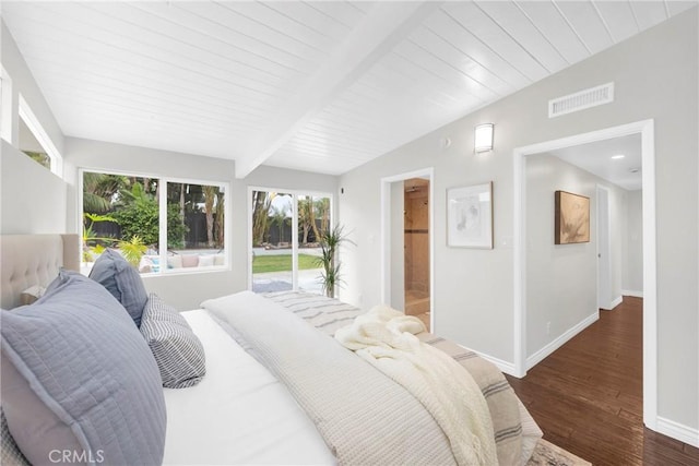 9 W Avenida Cornelio, San Clemente, CA 92672 - bedroom featuring baseboards, wood finished floors, and access to exterior