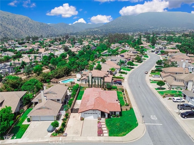 5697 Los Robles, La Verne, CA 91750 - aerial view of residential area with a mountainous background