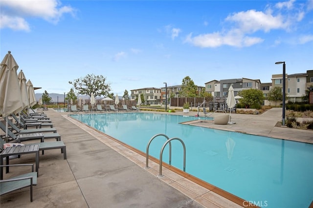 27227 Coyote Bush Ct, Valencia, CA 91381 - community pool with a residential view and a patio