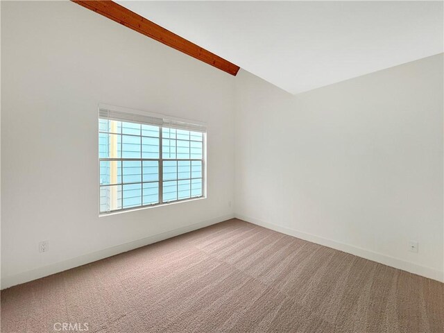 801 Nantasket Ct Unit B, San Diego, CA 92109 - carpeted empty room featuring baseboards and beamed ceiling