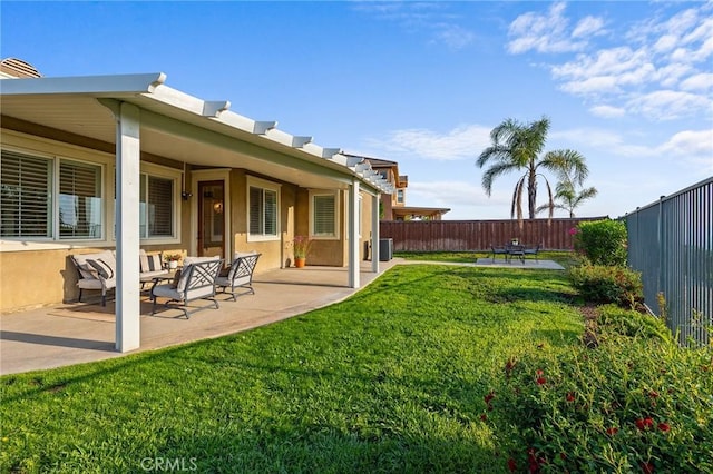 7476 Sequoia Ln, Highland, CA 92346 - view of yard with a patio area and central air condition unit