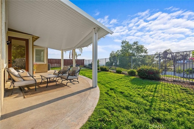7476 Sequoia Ln, Highland, CA 92346 - view of yard with a patio