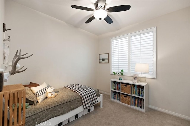 7476 Sequoia Ln, Highland, CA 92346 - bedroom with carpet, baseboards, and ceiling fan