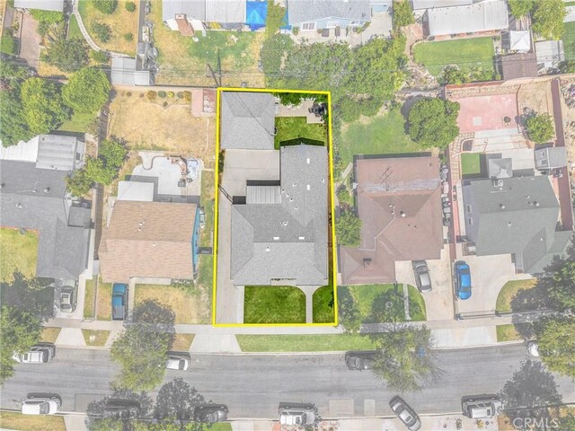 11705 Adonis Ave, Norwalk, CA 90650 - aerial view of residential area with property parcel outlined