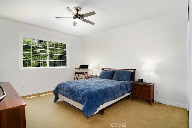 29302 Laro Dr, Agoura Hills, CA 91301 - bedroom featuring light colored carpet, baseboards, and a ceiling fan