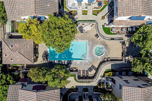 15405 Ashley Ct, Whittier, CA 90603 - bird's eye view of a pool area
