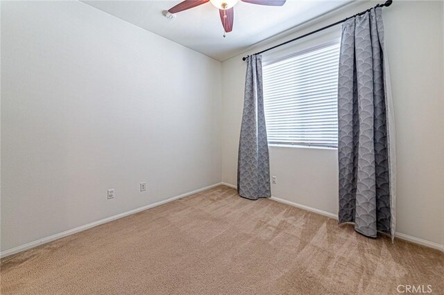 15405 Ashley Ct, Whittier, CA 90603 - unfurnished room featuring ceiling fan, light carpet, and baseboards
