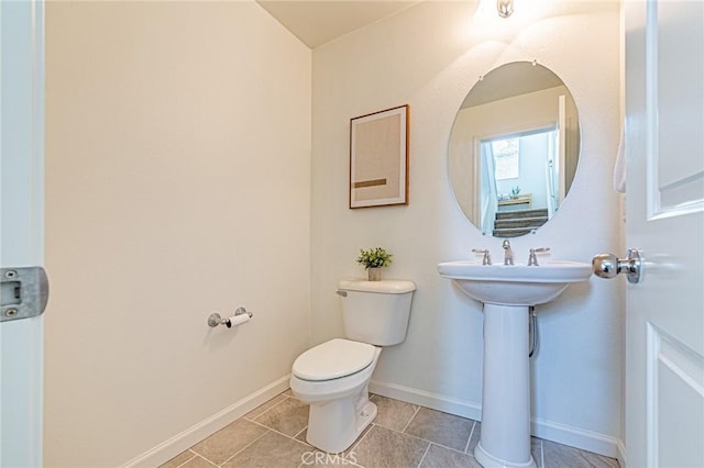 15405 Ashley Ct, Whittier, CA 90603 - bathroom with toilet, baseboards, and tile patterned flooring