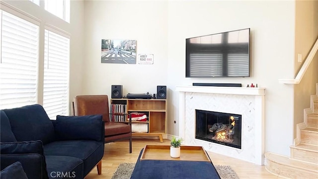 4 Imperial Aisle, Irvine, CA 92606 - living room featuring a high end fireplace and wood finished floors