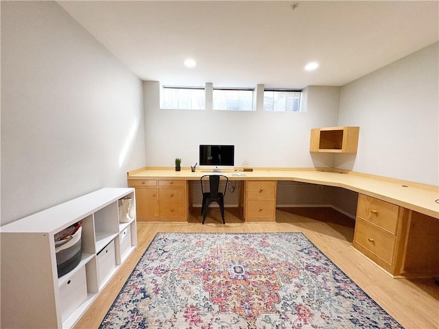 4 Imperial Aisle, Irvine, CA 92606 - office area featuring built in desk, light wood-type flooring, and recessed lighting