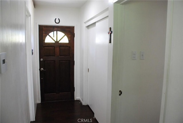 360 Campbell Ave, Redlands, CA 92373 - entryway with dark wood-style flooring