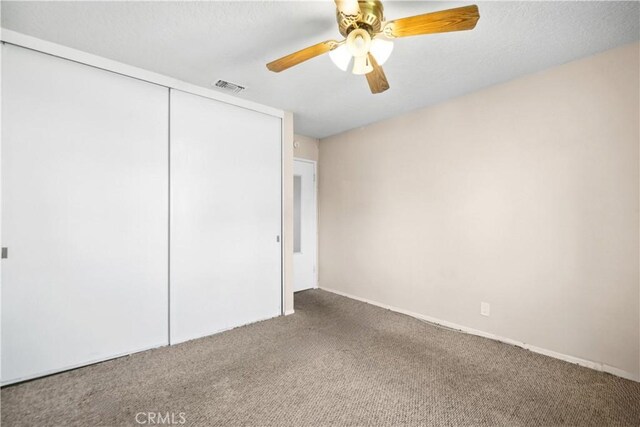 663 Redwood Ave, Upland, CA 91786 - unfurnished bedroom with carpet flooring, a closet, and ceiling fan