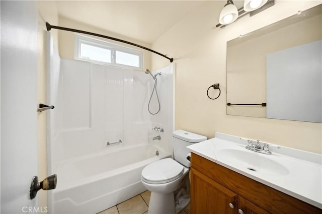 663 Redwood Ave, Upland, CA 91786 - full bathroom with toilet, vanity, bathtub / shower combination, and tile patterned floors
