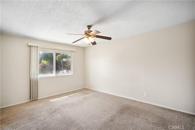663 Redwood Ave, Upland, CA 91786 - carpeted spare room with a ceiling fan, a textured ceiling, and baseboards