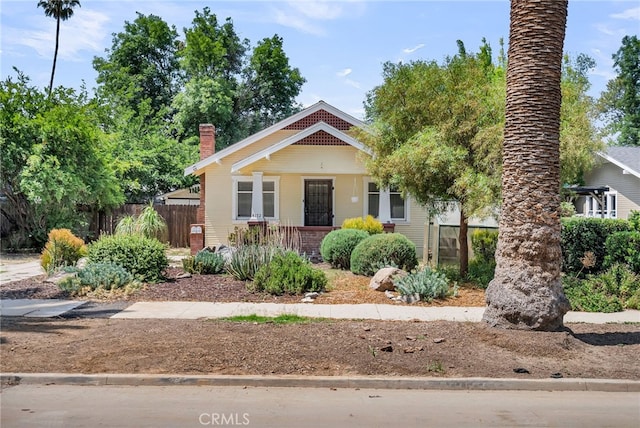 4172 Edgewood Pl, Riverside, CA 92506 - view of front of property featuring a chimney and covered porch