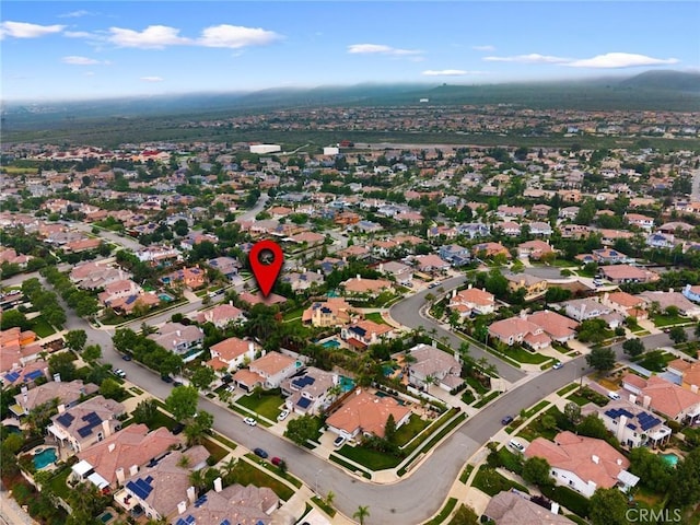 5675 W Overlook Dr, Rancho Cucamonga, CA 91739 - aerial view of property and surrounding area with nearby suburban area and a mountain backdrop