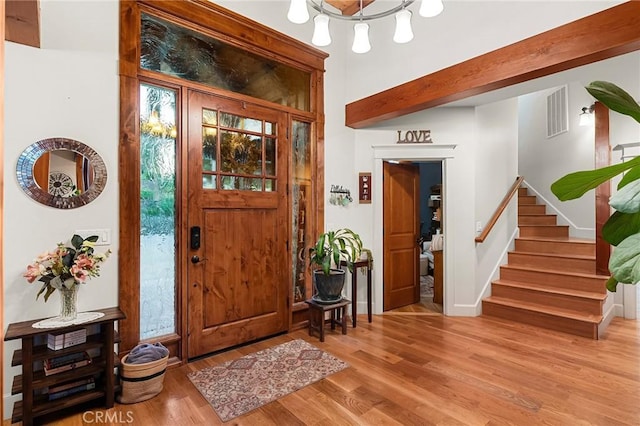 133 Valley Ridge Dr, Paradise, CA 95969 - foyer with stairs and light wood-style flooring