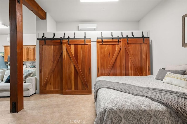 133 Valley Ridge Dr, Paradise, CA 95969 - bedroom with a wall mounted AC and light floors