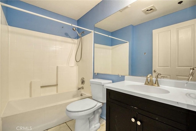 19350 Sherman Way Unit 223, Reseda, CA 91335 - full bathroom featuring toilet,  shower combination, vanity, and tile patterned flooring