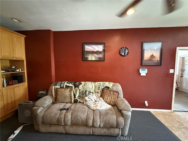 431 W M St, Colton, CA 92324 - living area featuring light tile patterned flooring and baseboards
