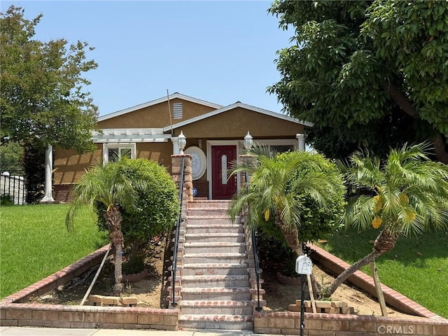431 W M St, Colton, CA 92324 - view of front of property with stucco siding and a front yard
