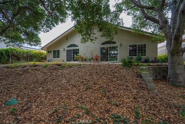 2860 Cathedral Ln, Arroyo Grande, CA 93420 - back of property with stucco siding