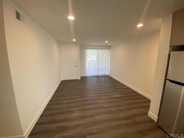 745 E Bradley Ave Unit 27, El Cajon, CA 92021 - empty room with recessed lighting, dark wood-style flooring, and baseboards