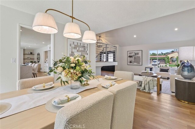 13621 Fairmont Way, Tustin, CA 92780 - dining room with wood finished floors and vaulted ceiling