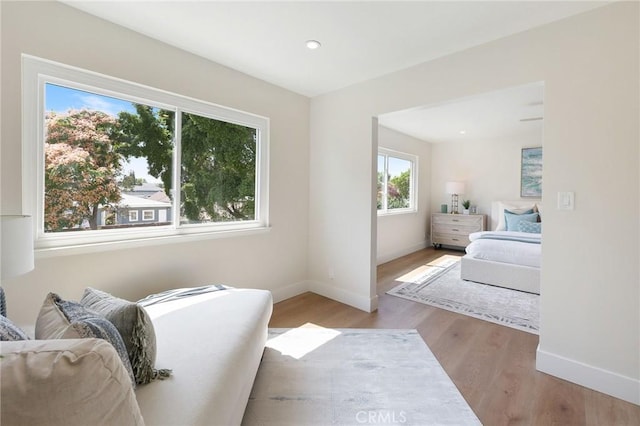13621 Fairmont Way, Tustin, CA 92780 - bedroom featuring baseboards, wood finished floors, and recessed lighting