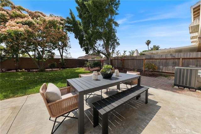 13621 Fairmont Way, Tustin, CA 92780 - view of patio / terrace featuring outdoor dining area and cooling unit