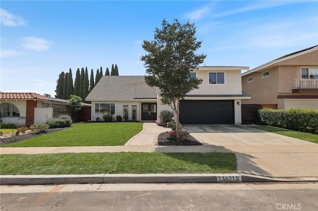 13621 Fairmont Way, Tustin, CA 92780 - traditional-style house featuring an attached garage, concrete driveway, and stucco siding