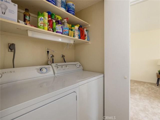 22652 Nadine Cir Unit A, Torrance, CA 90505 - laundry room featuring washer and clothes dryer and light colored carpet