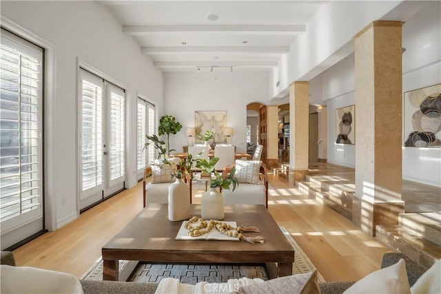12165 Ojeda Ct, Tustin, CA 92782 - building lobby featuring beamed ceiling