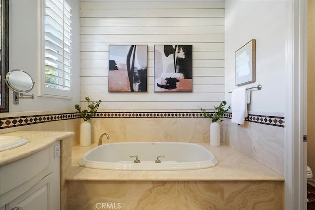 12165 Ojeda Ct, Tustin, CA 92782 - full bathroom with vanity, a bath, and toilet