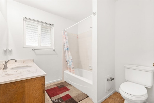 42159 Mayberry Ave, Hemet, CA 92544 - full bathroom featuring vanity, shower / bath combo with shower curtain, and tile patterned flooring