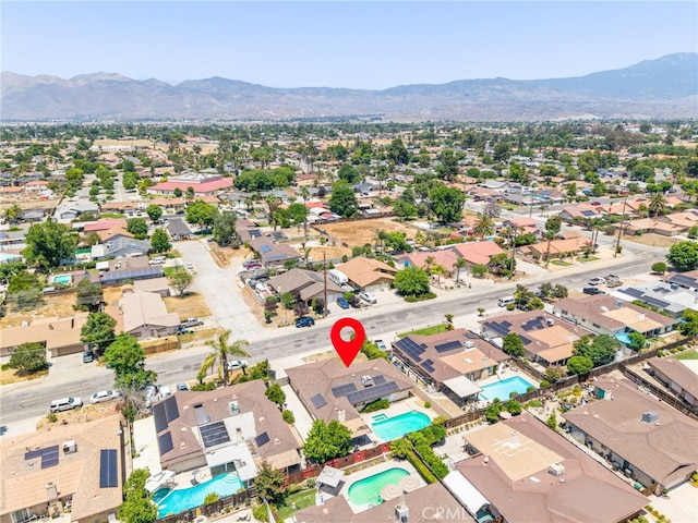 42159 Mayberry Ave, Hemet, CA 92544 - aerial view of residential area featuring a pool and a mountainous background