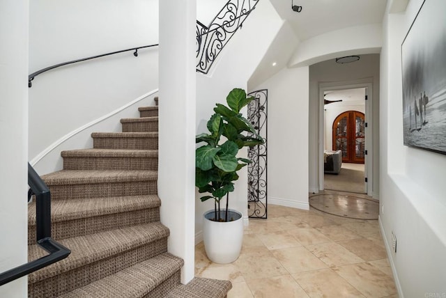 238 Date Ave, Carlsbad, CA 92008 - stairway featuring arched walkways and baseboards