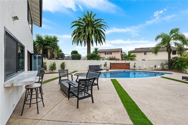 3550 Goldenrod Cir, Seal Beach, CA 90740 - view of pool featuring a fenced backyard and a patio area