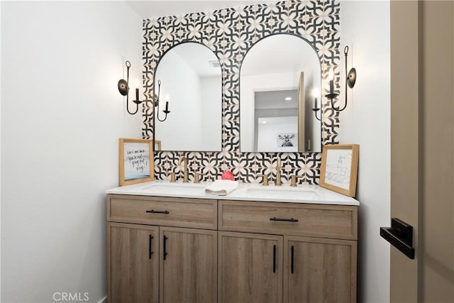3550 Goldenrod Cir, Seal Beach, CA 90740 - bathroom with tasteful backsplash and double vanity