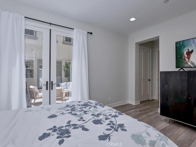 1 Lennox Ct, Ladera Ranch, CA 92694 - bedroom featuring wood finished floors, french doors, baseboards, and recessed lighting