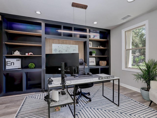 1 Lennox Ct, Ladera Ranch, CA 92694 - office space featuring wood finished floors, baseboards, and recessed lighting