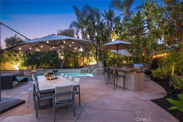 1 Lennox Ct, Ladera Ranch, CA 92694 - fenced backyard with an outdoor pool and a patio area