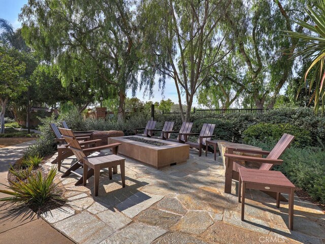 1 Lennox Ct, Ladera Ranch, CA 92694 - view of patio / terrace featuring a fire pit