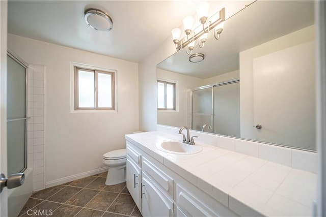 427 W Northridge Ave, Glendora, CA 91741 - bathroom with toilet, vanity, baseboards, and tile patterned flooring